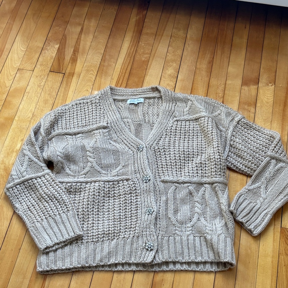 Women's Cable Knit Cardigan Sweater
